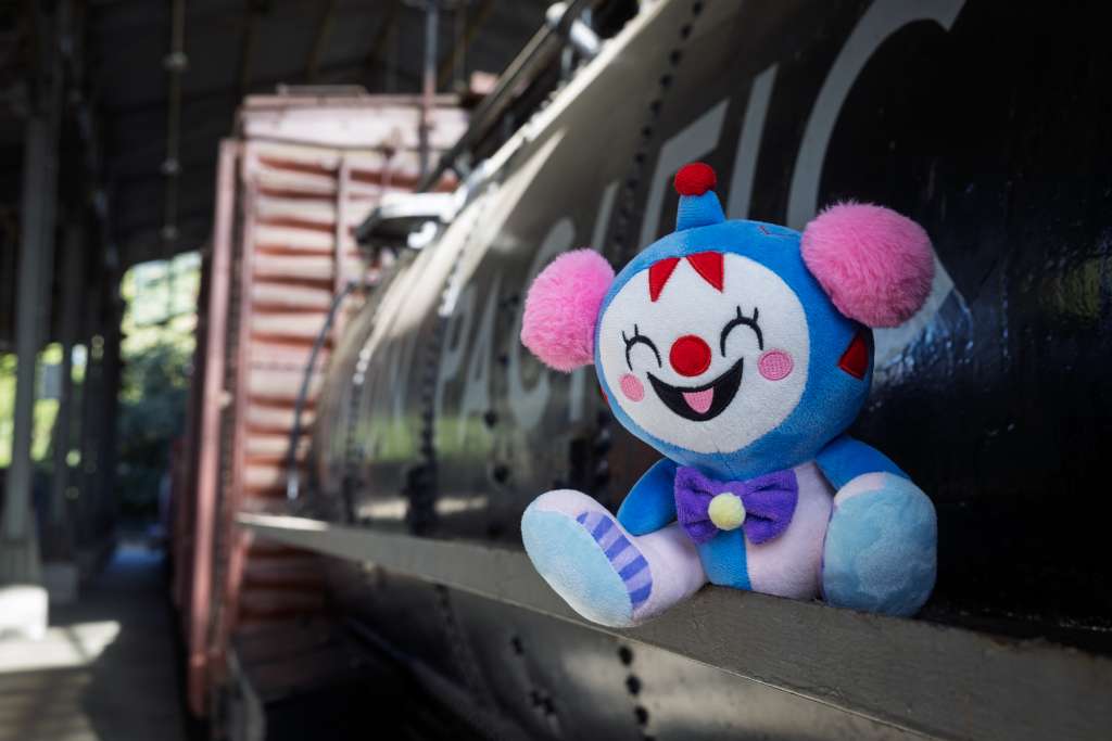 Babaru on a train